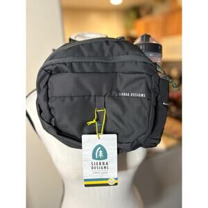 Sierra Designs Woods Quarry Waist Pack w/24 oz Water Bottle Camp Hike Pack Gray